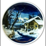 1974 Tettau traditional Christmas plate with German text (Weihnachten)