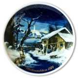 1974 Tettau traditional Christmas plate with German text (Weihnachten)