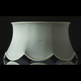 Håndsyet lampeskærm til standerlamper med kandelabermontering 25 cm i højden, lys grøn silke stof