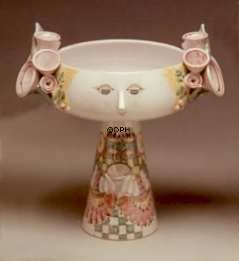 Wiinblad Eva opsats, Skjuler hånddekoreret,  multi colour