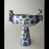 Wiinblad Eva Stand no. 14, Flowerpot, hand painted, blue/white or multi colour