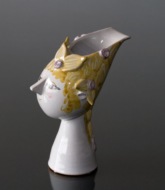 Wiinblad Titania Vase nr. 18 hånddekoreret, blå/hvid eller multi colour