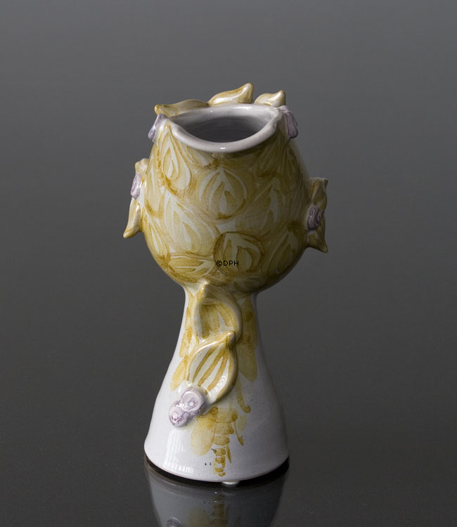 Wiinblad Titania Vase nr. 18 hånddekoreret, blå/hvid eller multi colour