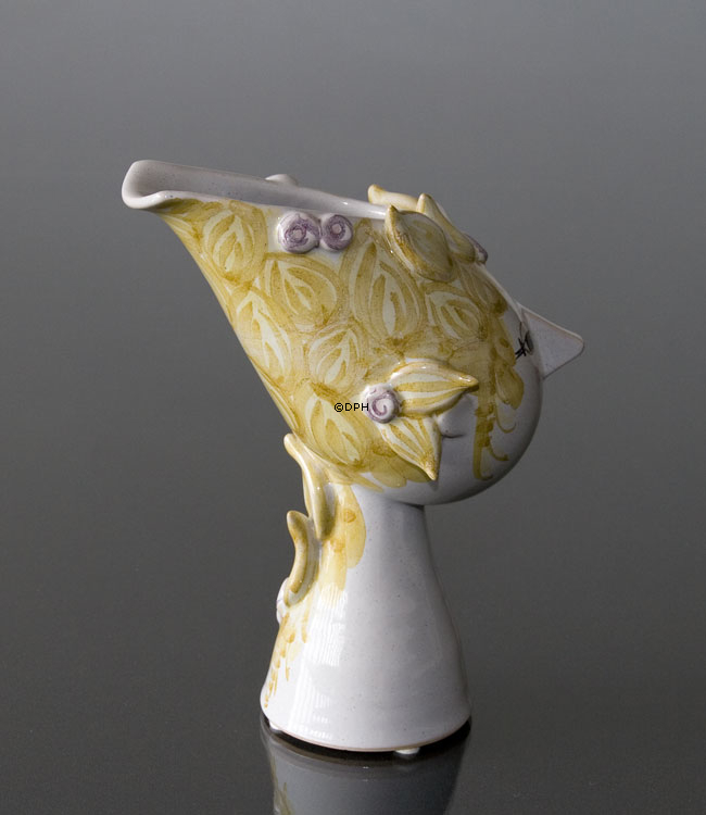 Wiinblad Titania Vase nr. 18 hånddekoreret, blå/hvid eller multi colour