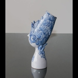 Wiinblad Titania Vase nr. 20, handbemalt, blau / weiße Dekoration