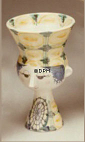 Wiinblad Hoved nr. 24, hånddekoreret, blå/hvid eller multi colour