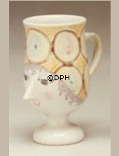 Hånddekoreret Wiinblad Vase, blå/hvid eller multi colour