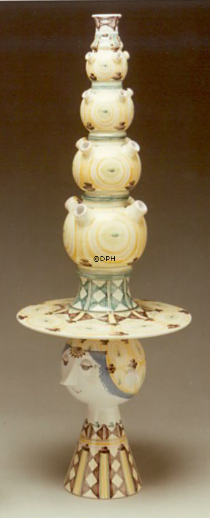 Wiinblad Dyveke, 5 dele, hånddekoreret, blå/hvid eller multi colour nr. 31