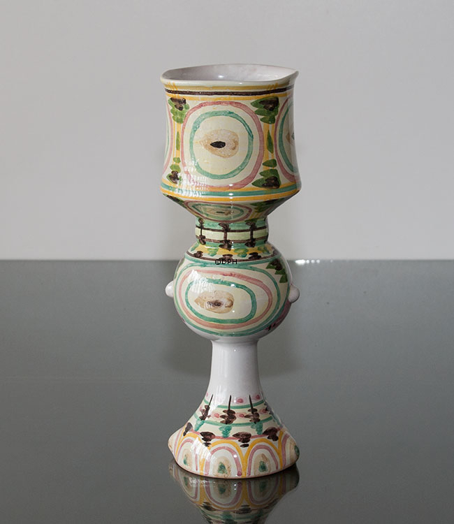 Wiinblad Tulipa-hoved nr. 41, hånddekoreret, blå/hvid eller multi colour