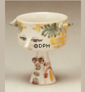 Wiinblad Vase hånddekoreret, blå/hvid eller multi colour