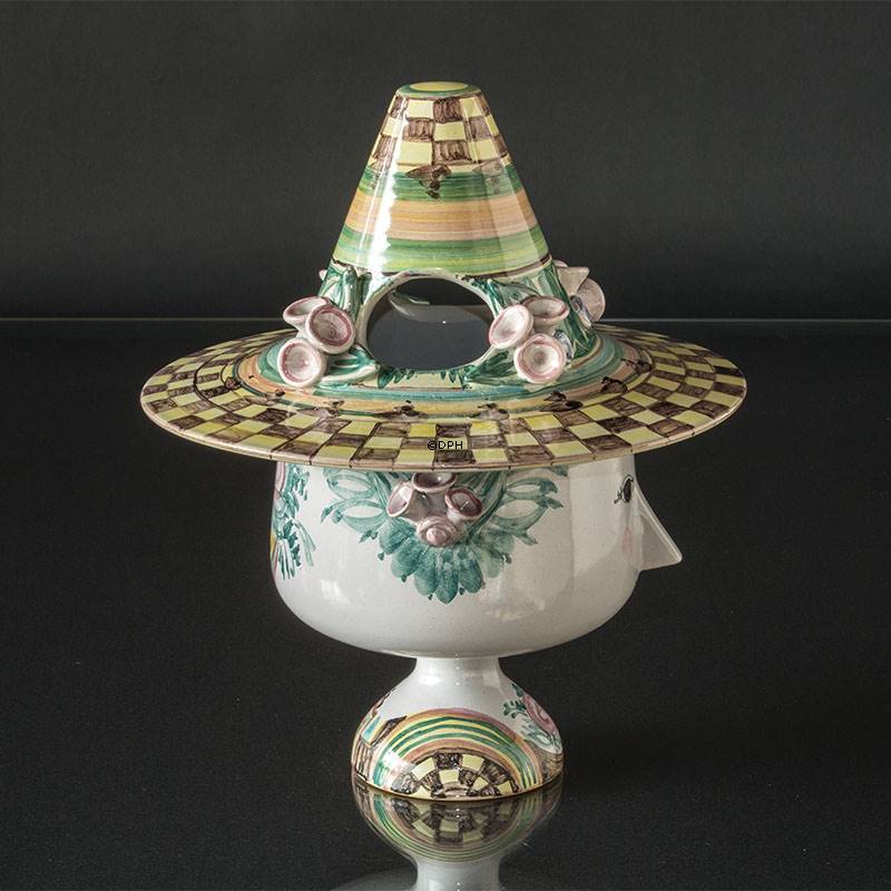 Wiinblad Vase med Hat hånddekoreret, multi colour Nr. v-52-m | DPH Trading