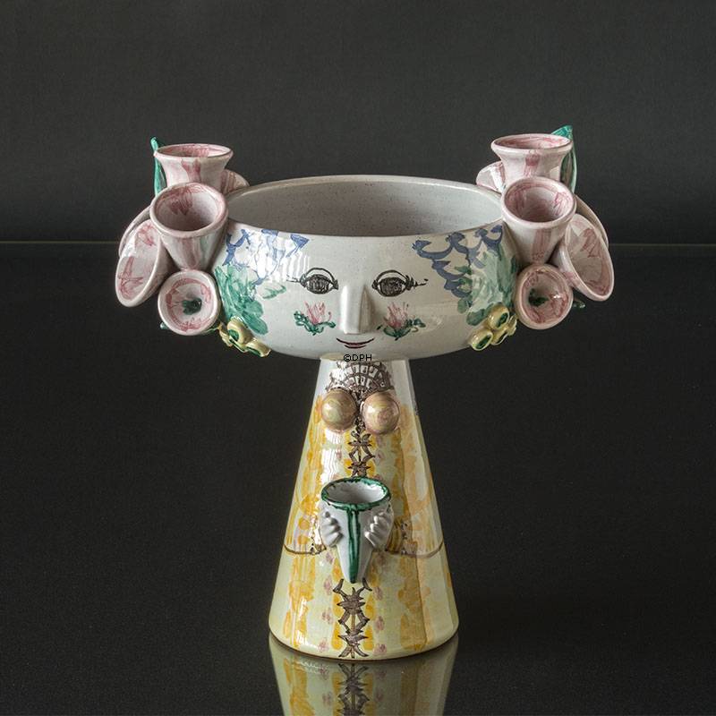 Wiinblad Lille Eva opsats, Skjuler hånddekoreret, multi colour