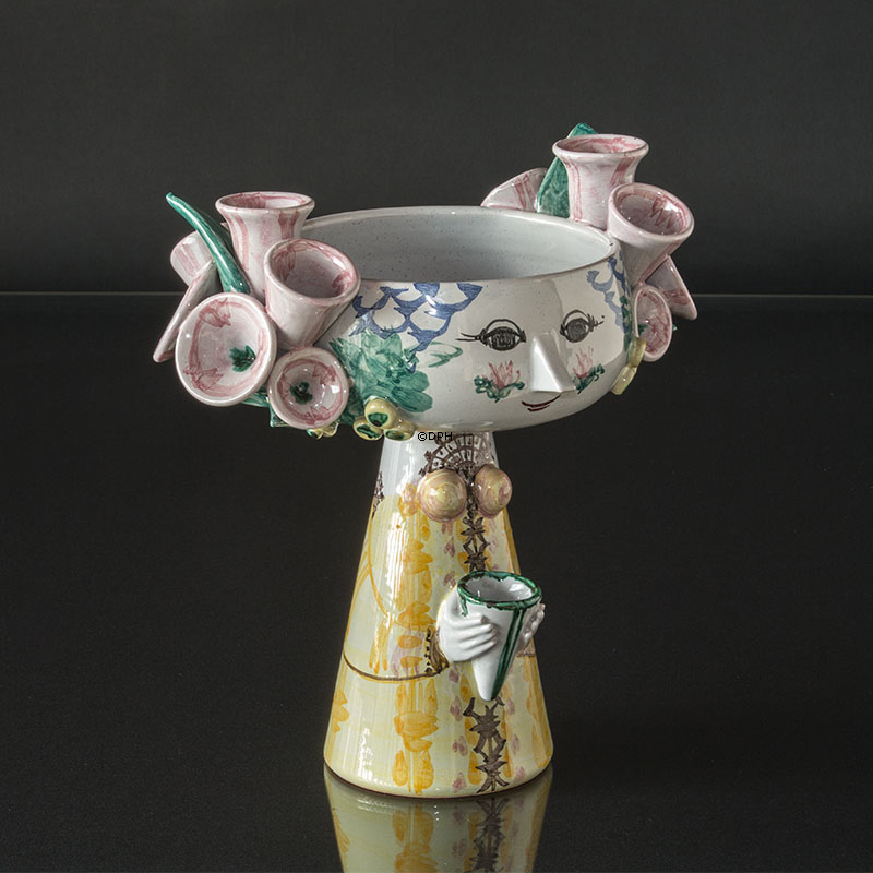 Wiinblad Lille Eva opsats, Skjuler hånddekoreret, multi colour