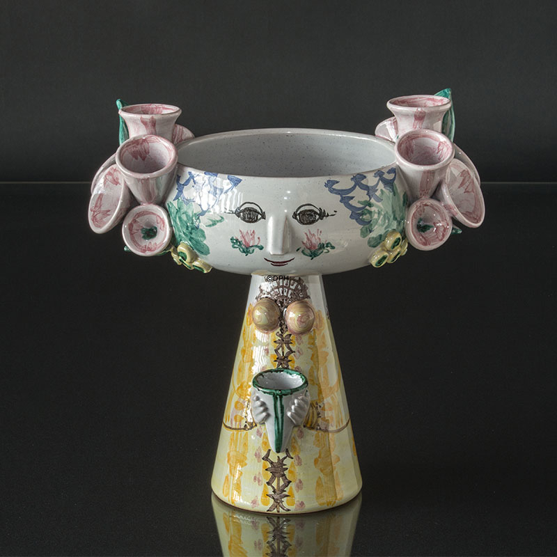 Wiinblad Lille Eva opsats, Skjuler hånddekoreret, multi colour