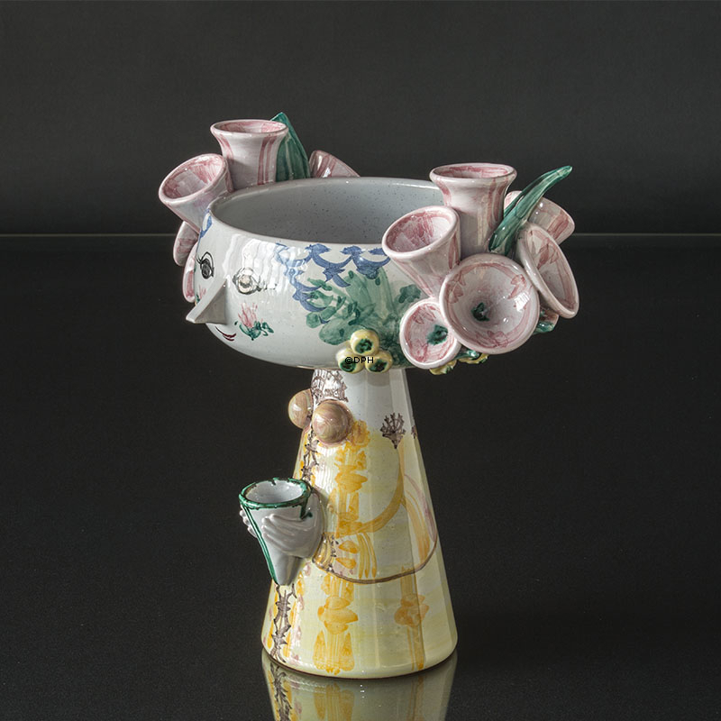 Wiinblad Lille Eva opsats, Skjuler hånddekoreret, multi colour