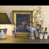 Wiinblad Kleiner Eva Ständer Nr. 53, Blumentopf, handbemalt, Blau / Weiß