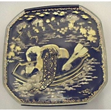 Wiinblad Bibelsk Lignelse i glasplatte, Fiskerens Garn