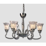 Rose 6-arm Chromium Chandelier with Crystals (Delivered unassembled