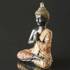Buddha bedende, sort og guld polyresin | Nr. WU1048B | DPH Trading