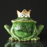 Frø med krone, grøn keramik