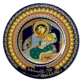 Bjorn Wiinblad Christmas plate 1971 Mary with baby Jesus