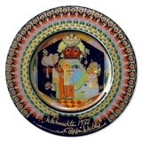 Bjorn Wiinblad Christmas plate 1972 "Caspar"