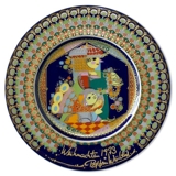 Bjorn Wiinblad Christmas plate 1973 "Melchior"