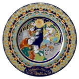 Bjorn Wiinblad Christmas plate 1977 Shepherds greet the newborn King