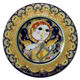 Bjorn Wiinblad Christmas plate 1978 Angel with Harp