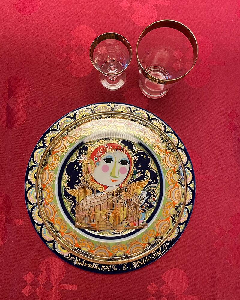 Bjørn Wiinblad Juleplatte 1978 Engel med harpe