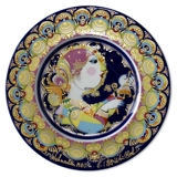 Bjorn Wiinblad Christmas plate 1980 Angel with Bells