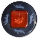 2000 Arabia Flora og Fauna platte med rønnebær og ræv