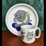 Arabia Children's Tableware with Mug and Plate with elephant