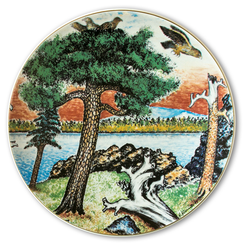 1985 Arabia Stor Kunstnerplatte/fad, A. Alariesto Ø 30 cm