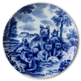 Berlin Design mother's day plate 1987 Foxes (German Text)