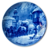 Berlin Design Christmas Plate 1975 Christmas Eve in Dortmund (German Text)