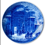 Berlin Design Christmas Plate 1976 Christmas Eve in Augsburg (English Text)