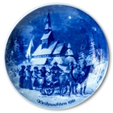 Berlin Design Christmas Plate 1981 Christmas Eve in Hahnenklee (German Text)