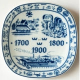 Jubilæumsplatte 1700-1800-1900 tallet Rørstrand 250 år i 1976