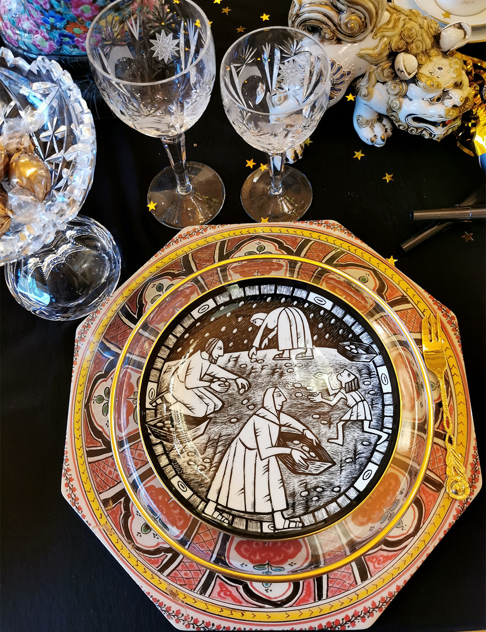 2002 Rørstrand platte i serie De 10 bud