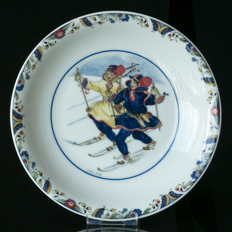 Svenske landskabsdragter sidetallerken nr. 10 Lappland