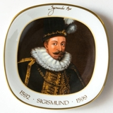 Rørstrand Svensk kongeplatte Sigismund 1592-1599