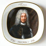 Rørstrand Svensk kongeplatte Frederik I 1720-1751
