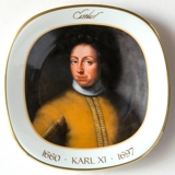 Rørstrand Svensk kongeplatte Karl XI 1660-1697