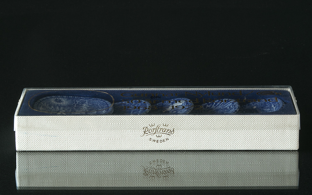 Rørstrand plaquetter 1968-1972, sæt med 5 stk.