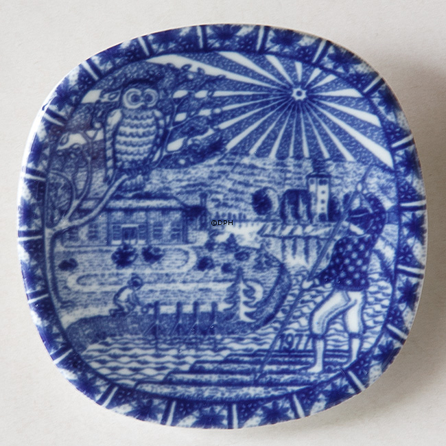 Rørstrand plaquetter 1973-1977, sæt med 5 stk.