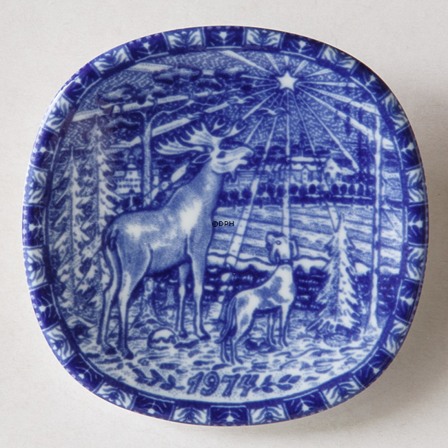 Rørstrand plaquetter 1973-1977, sæt med 5 stk.