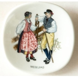 Mini Plate, Swedish Regional Costumes No. 11 Medelpad