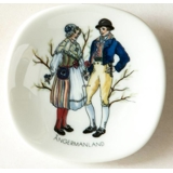 Mini Plate, Swedish Regional Costumes No. 21 Ångermanland