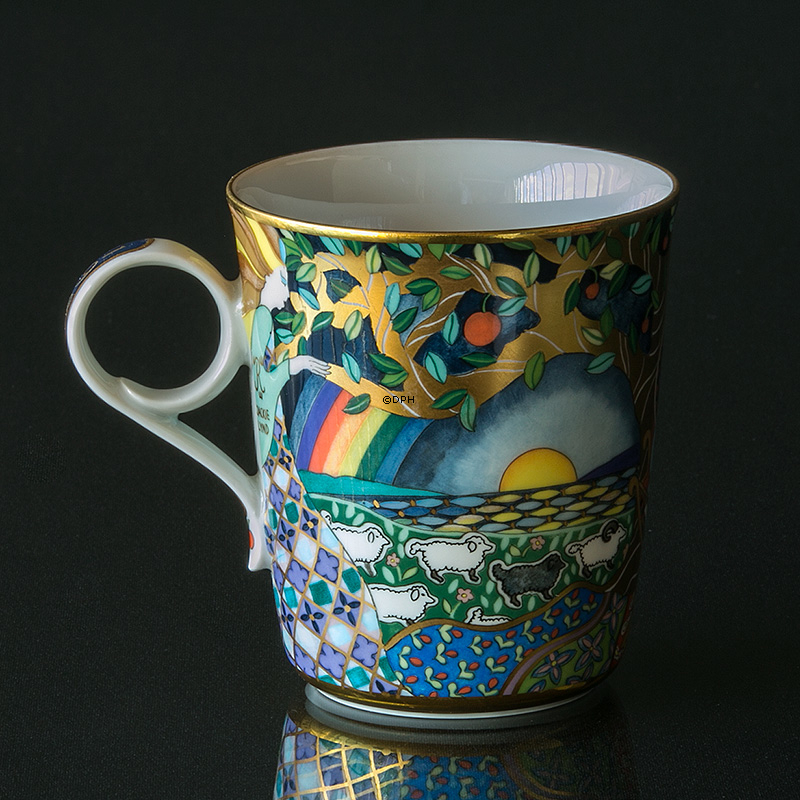 1987 Rørstrand Jul Poesi Krus, Se natten viger for dagens glæde